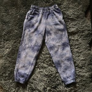 Violet tie dye sweatpants